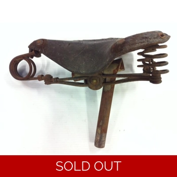 Leatheries Men's Antique Leather Saddle with Post Circa 1910